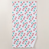Watercolor Cherries Pattern Strandlaken (Voorkant)