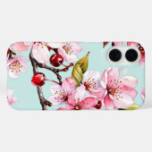 Watercolor Cherry and Flowers Case-Mate iPhone Case (Achterkant (horizontaal))