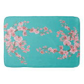 Watercolor Cherry Blossom Badmat (Voorkant)