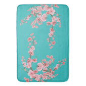 Watercolor Cherry Blossom Badmat (Voorkant Verticaal)