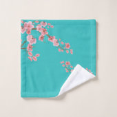 Watercolor Cherry Blossom Bath Towel Set Bad Handdoek (Wasdoekje)