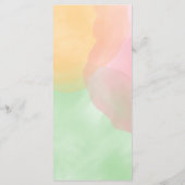 Watercolor Chick And Pastel Wreath Easter Brunch Menu (Achterkant)