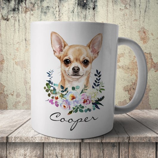 Watercolor Chihuahua Koffiemok