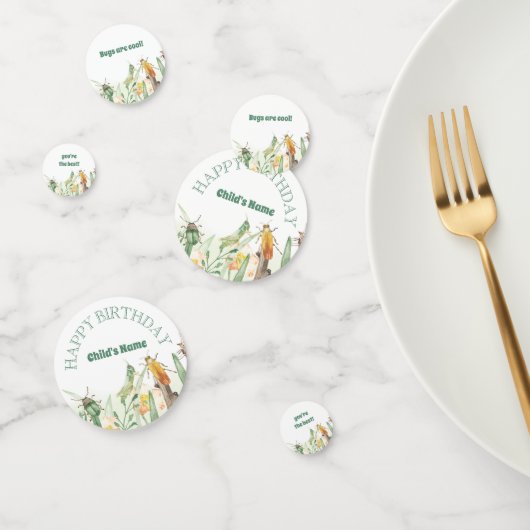 Watercolor Child's Bug Insect Birthday Confetti (Groep)