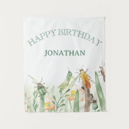 Watercolor Child's Bug Insect Birthday Wandkleed