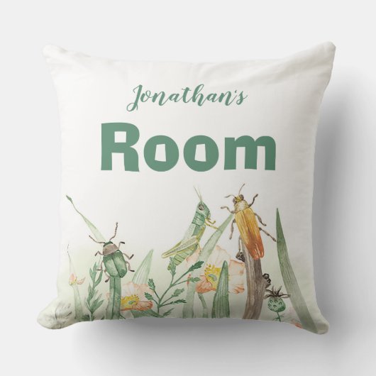 Watercolor Child's Bug Insect Kussen (Voorkant)