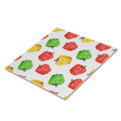 Watercolor Chilli Peppers Pattern  Tegeltje (Zijkant)