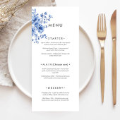Watercolor Chinoiserie Floral Menu