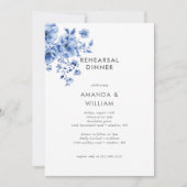 Watercolor Chinoiserie Floral Rehearsal Dinner Kaart (Voorkant)