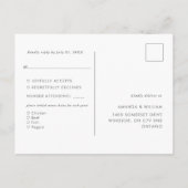 Watercolor Chinoiserie Floral RSVP Response Aankondigingskaart (Achterkant)