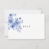 Watercolor Chinoiserie Floral RSVP Response Card (Voorkant)