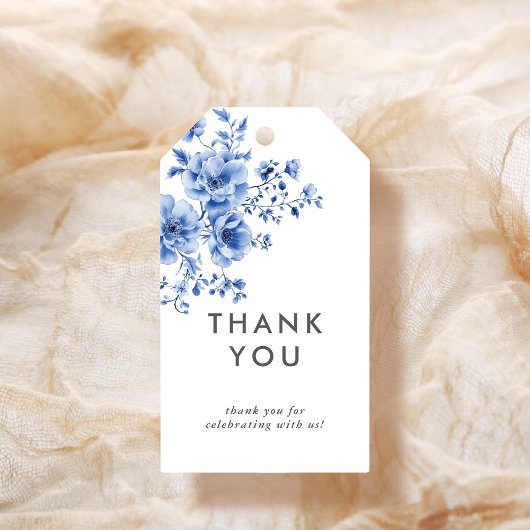 Watercolor Chinoiserie Floral Thank you Cadeaulabel