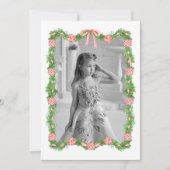 Watercolor Chinoiserie Ornamenten Slinger Kerstmis Feestdagenkaart (Voorkant)