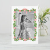 Watercolor Chinoiserie Ornamenten Slinger Kerstmis Feestdagenkaart (Staand voorkant)