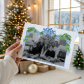 Watercolor Chinoiserie Ornaments Garland Christmas Feestdagenkaart