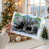 Watercolor Chinoiserie Ornaments Garland Christmas Feestdagenkaart