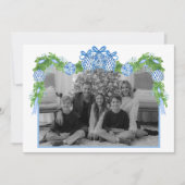 Watercolor Chinoiserie Ornaments Garland Christmas Feestdagenkaart (Voorkant)