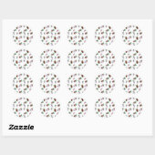 Watercolor Chocolade Aardbeien Stickers (Vel)