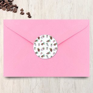 Watercolor Chocolade Aardbeien Stickers