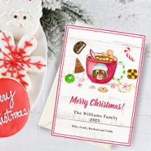 Watercolor Chocolade Gemberkoek Kerstmis