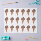Watercolor Chocolade Ijs Patroon Tissuepapier (Craft)