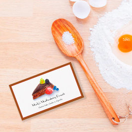 Watercolor chocoladetaart bakkerij  visitekaartje