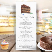 Watercolor Chocolate Cake Bakkerij, Cafe Prijs Menu