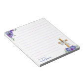 Watercolor Christelijk Pasen Kruis Aangepast Notitieblok (Schuin)
