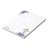 Watercolor Christelijk Pasen Kruis Aangepast Notitieblok (Linkerzijde)