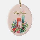 Watercolor Christmas candles Keepsake Ornament (Rechts)