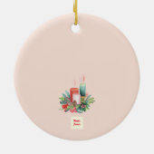 Watercolor Christmas candles Keepsake Ornament (Achterkant)