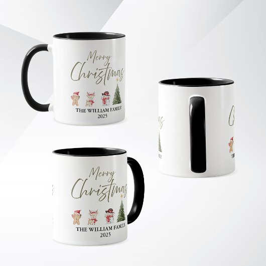 Watercolor Christmas Coffee Mug Mok