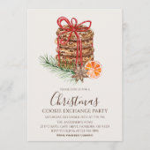 Watercolor Christmas Cookies Exchange Party Kaart (Voorkant)