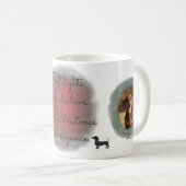 Watercolor Christmas Dachshund  – Custom Photo  Koffiemok (Voorkant rechts)