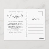 Watercolor Christmas Door  Moving Announcement Briefkaart (Achterkant)