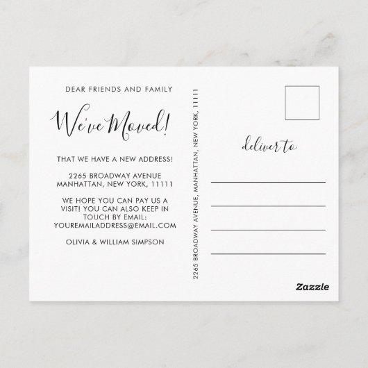 Watercolor Christmas Door Moving Announcement Briefkaart (Achterkant)