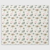 Watercolor Christmas Elegant Wrapping Paper Cadeaupapier (Vlak)