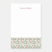 Watercolor Christmas Foliage Post-It Notes (Voorkant)