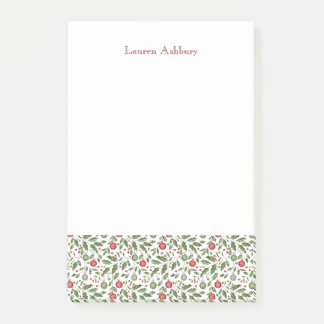 Watercolor Christmas Foliage Post-It Notes