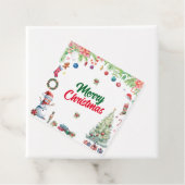 Watercolor Christmas Holiday Bedankjes Labels (In situ)