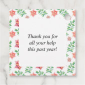 Watercolor Christmas Holiday Bedankjes Labels (Achterkant)