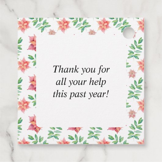 Watercolor Christmas Holiday Bedankjes Labels (Achterkant)