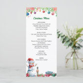 Watercolor Christmas Holiday Party Menu (Staand voorkant)