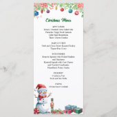 Watercolor Christmas Holiday Party Menu (Voorkant)