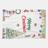 Watercolor Christmas Holiday Theedoek (Horizontaal)