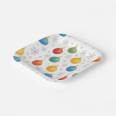 Watercolor Christmas Ornaments & Snowflakes -  Papieren Bordje (Gebogen)