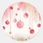 Watercolor Christmas Ornaments Sticker Set (Voorkant)