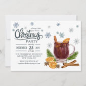Watercolor Christmas Party Invitation Kaart (Voorkant)