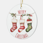 Watercolor Christmas Stockings Ornament (Links)