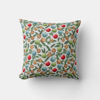 Watercolor Christmas Throw Pillow Kussen